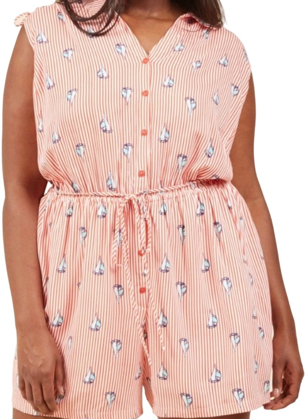 ModCloth It's Best to Impress Romper Sailboat 4X